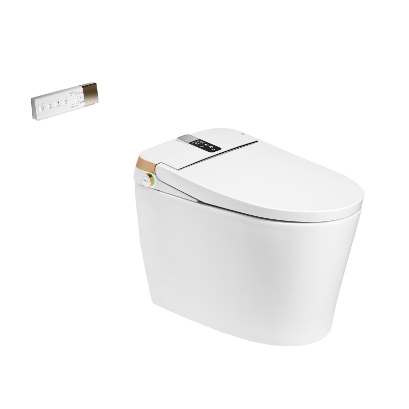 New Design Auto Induction Flushing Intelligent Wc Bidet with Nozzle 220V Watermark S-Trap Instant Heat Smart Toilet T3