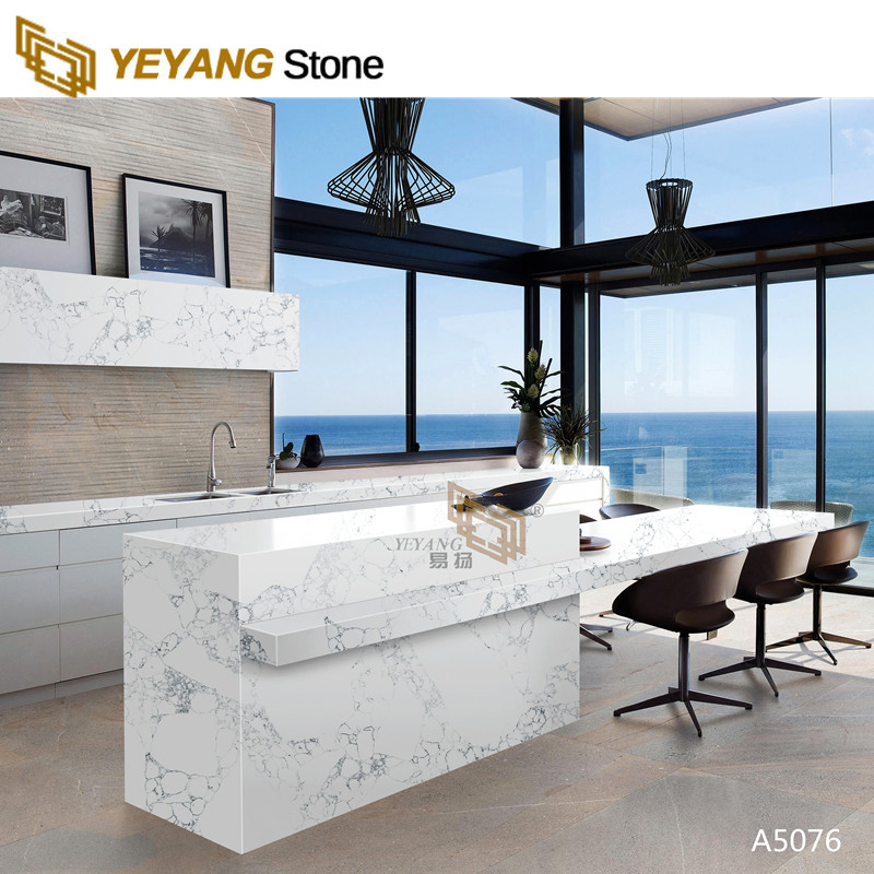 Arabescato White Quartz for Kitchen/Countertop/Benchtop/Island Top Backsplash/Countertop/Tile Quartz Supplier