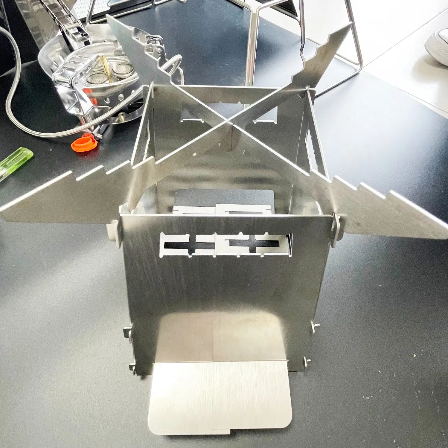 Stainless Steel Wood Stove Outdoor Cooking Backpacking Stove Lightweight Alcohol Stove for Cooking