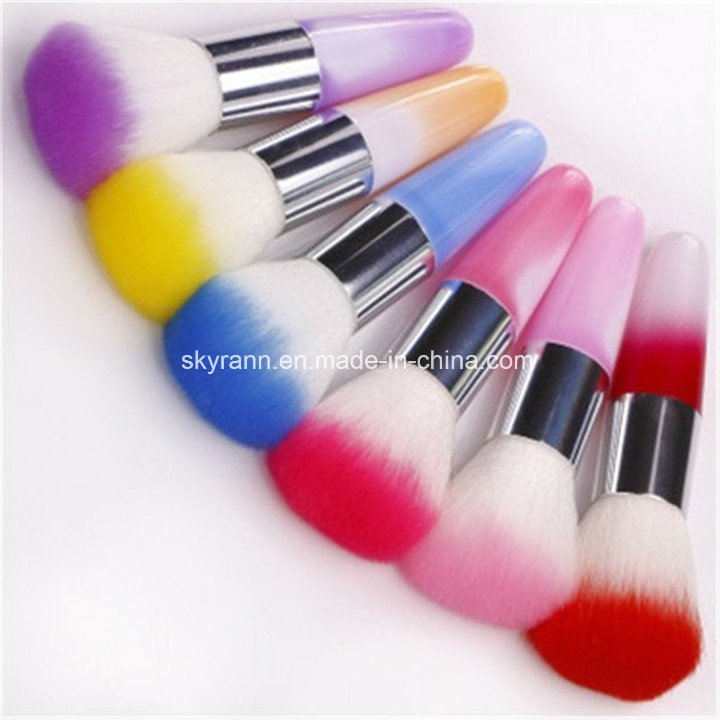 Hot Sale Manicure Tools Nail Art Dust Cleaning Makeup Brush Powder Brush Colorful Soft Hair Nail Painting Brush