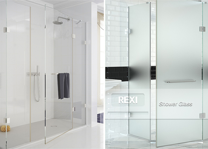 8mm 10mm 12mm Clear Low Iron Toughened Tempered Glass Shower screen