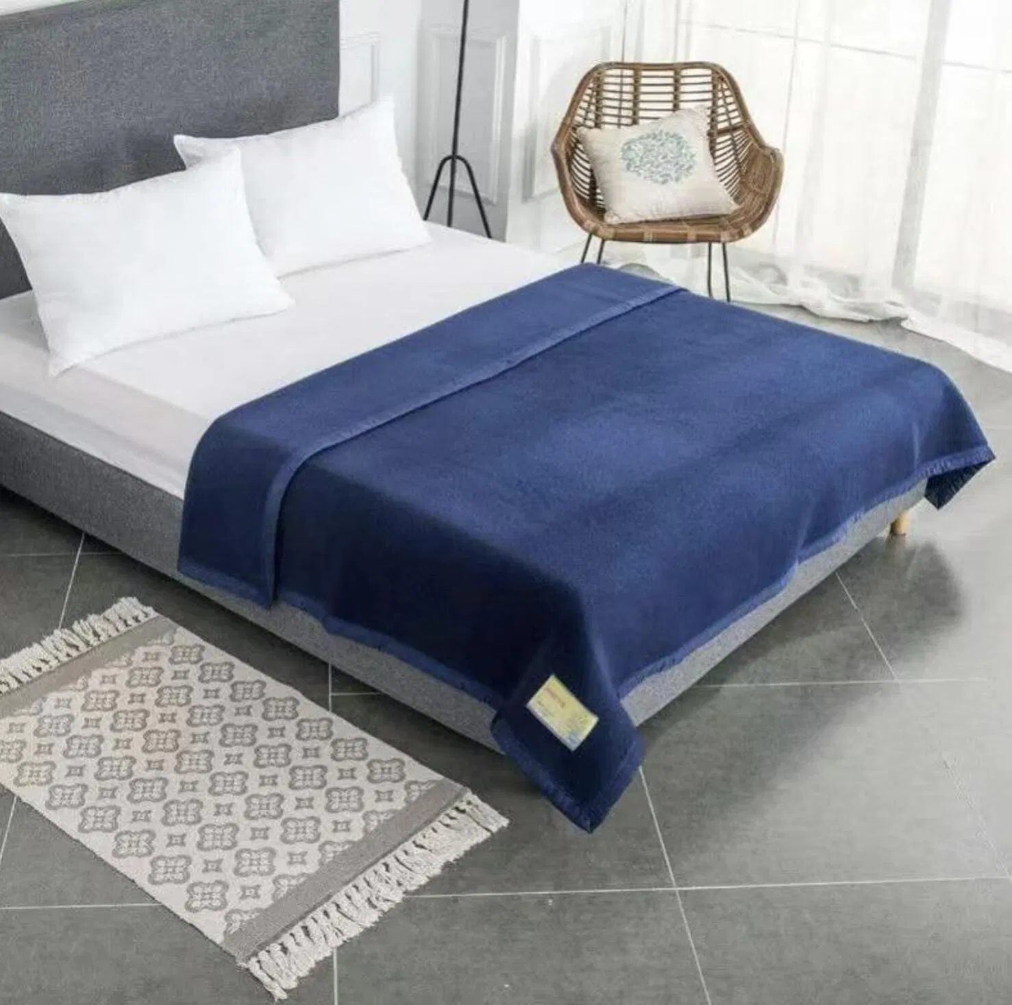 Плед флисовый 200x150 см, 70% шерсть, 30% полиэстер