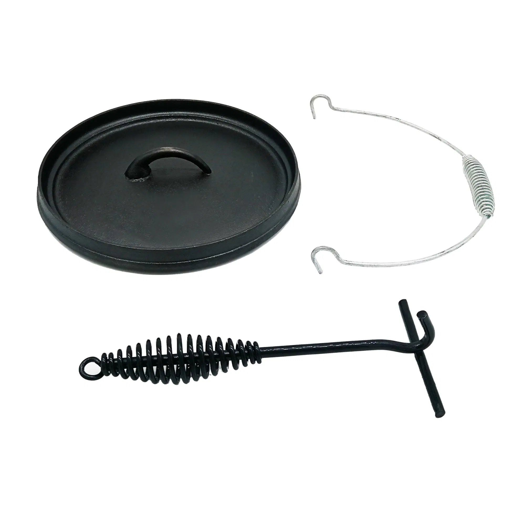 Чугунный казан для кемпинга 4.5 кварты с крышкой