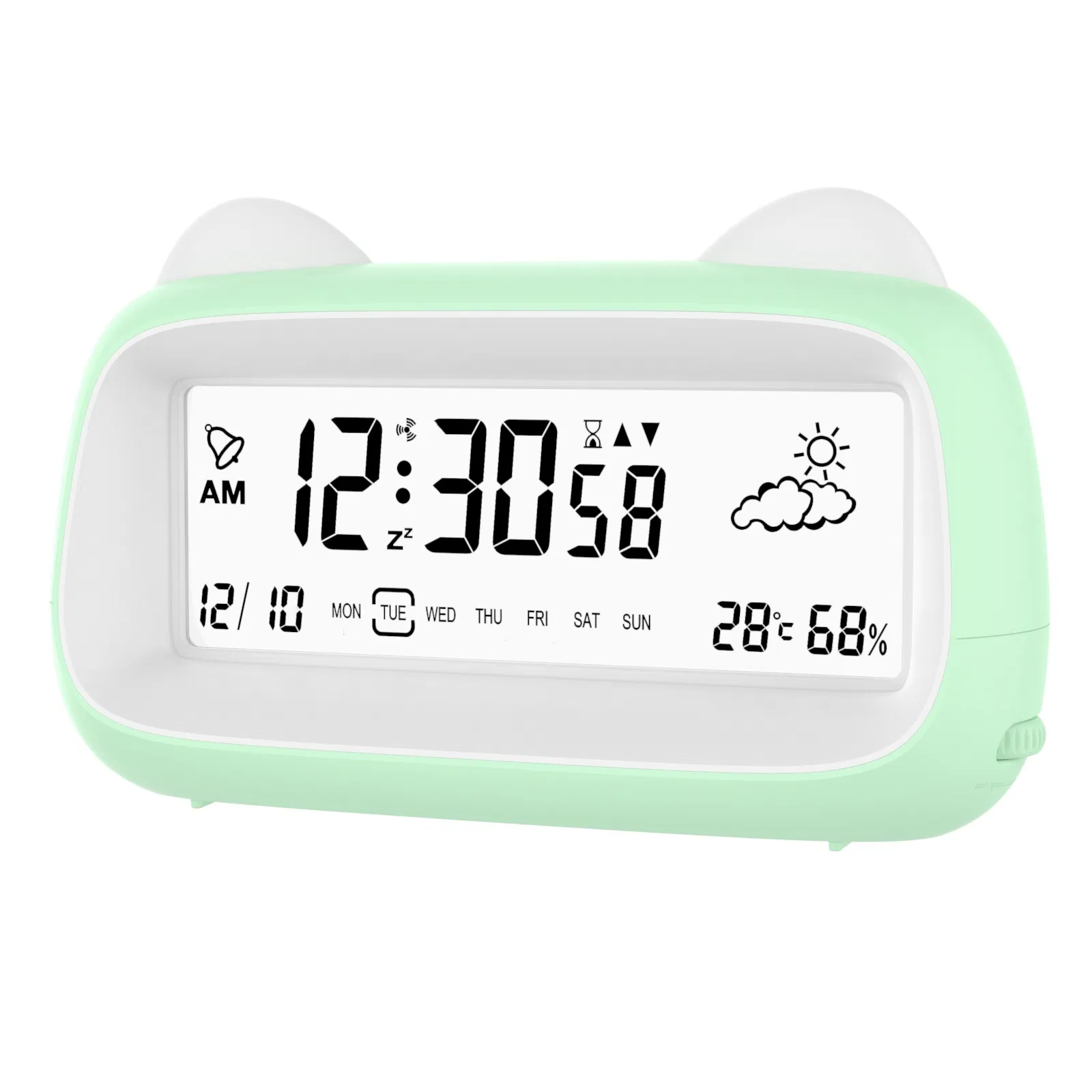 12/24 Hour Display Study Timer Cute Cartoon Customized Desk Table Clock Electronic Digital Clock Night Light Alarm Clock