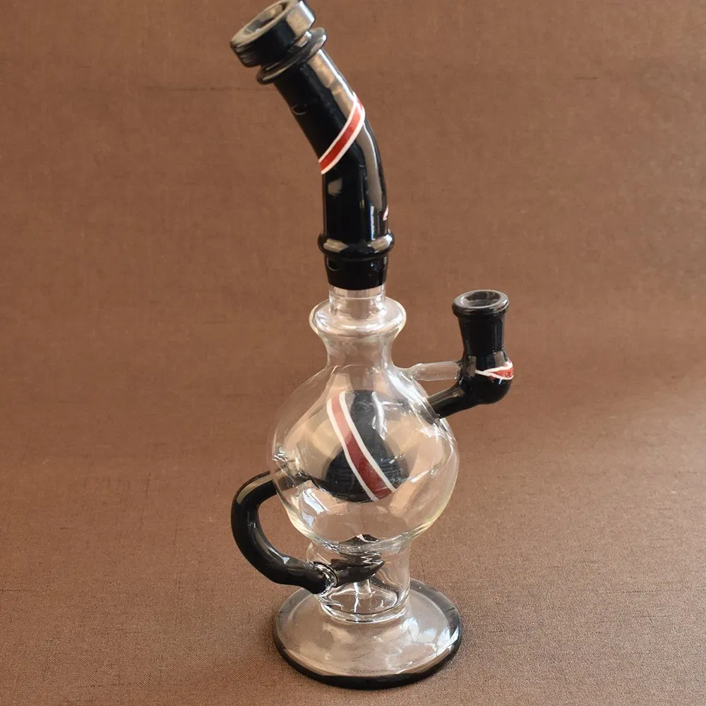 Handmade Black Colors Tall Glass Oil Buner Smoking Pipes