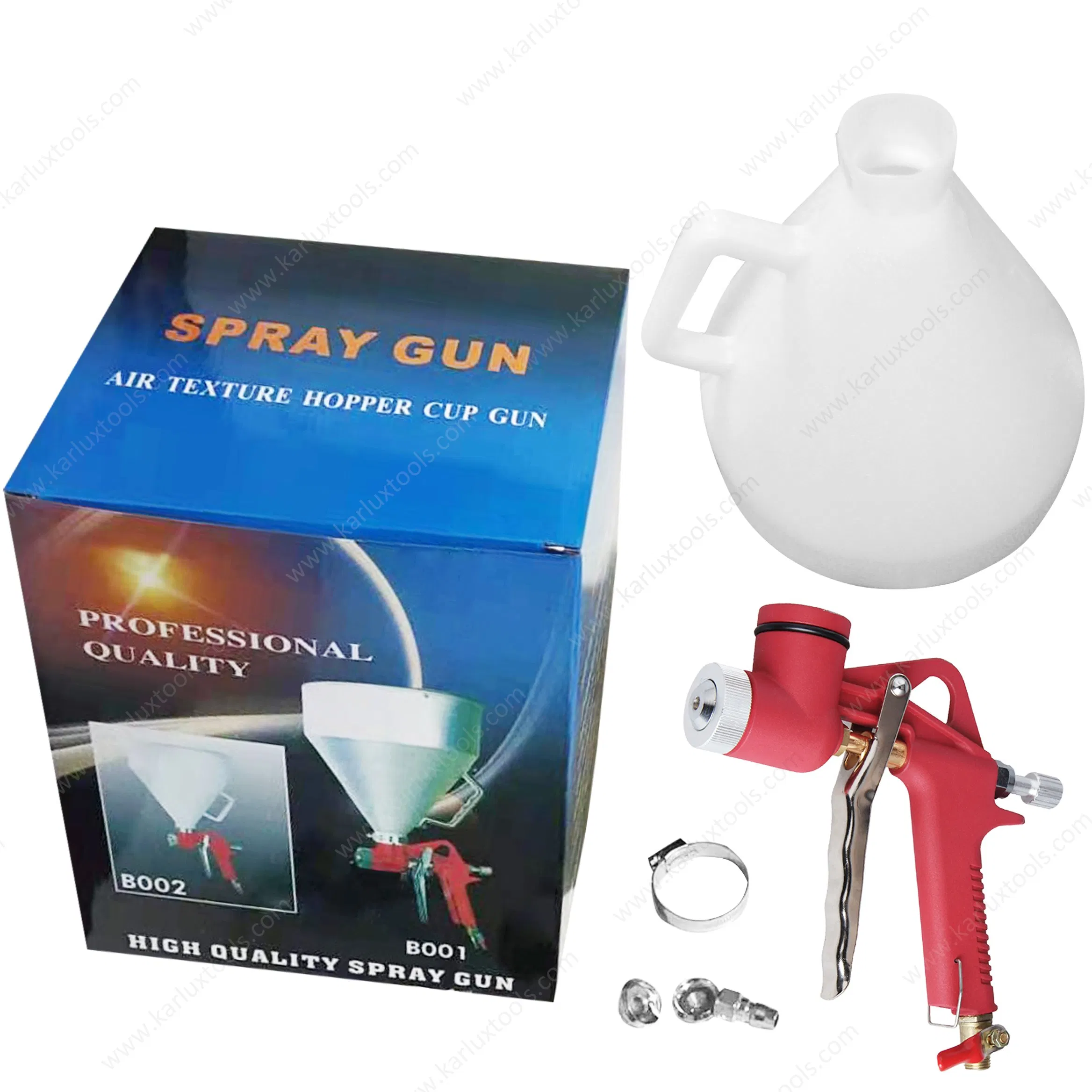 Пневматический краскопульт с квадратной воронкой, 3 сопла