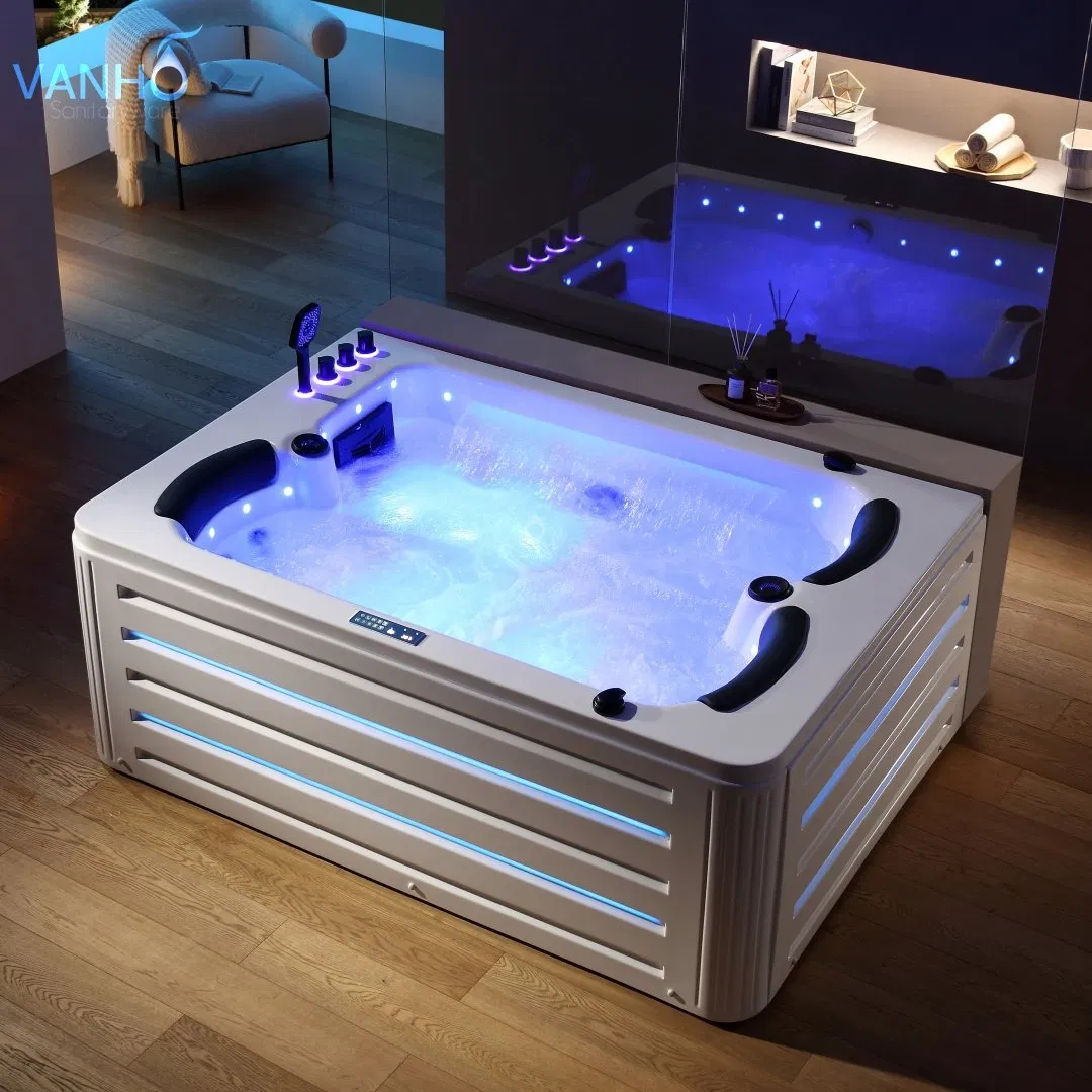 China Factory Hot Sale 3 Seats Acrylic Massage Bathtub for Indoor SPA