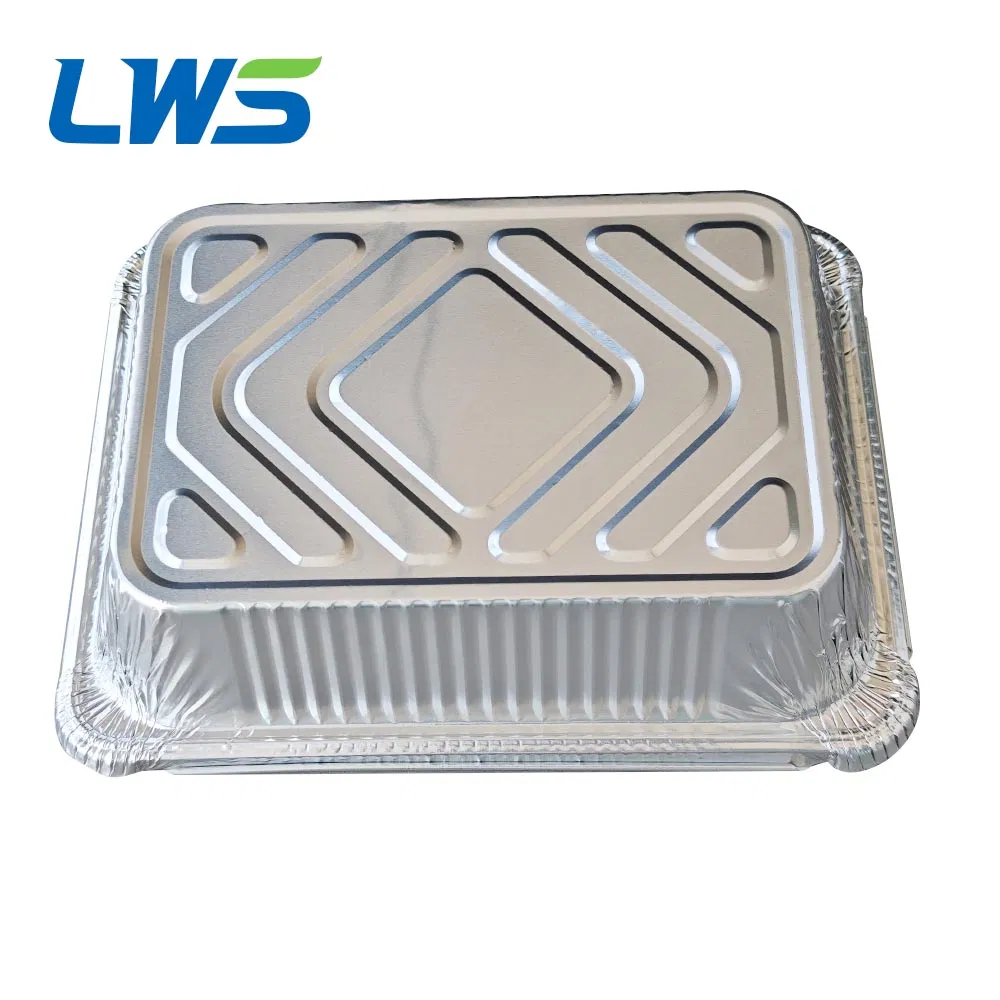Oven Safety 1100ml Dessert Baking Box Disposable Aluminium Foil Food Tray for Take Away