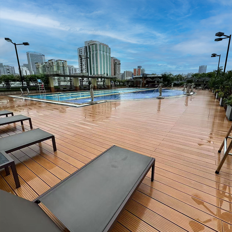 Splash-Resistant Anti-Slip WPC Pool Deck Flooring for Safe Swimming Areas