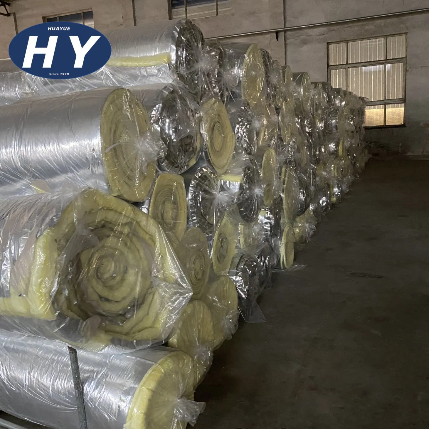 Waterproof Fireproof Aluminum Foil Glass Wool Roll for Roof Insulation