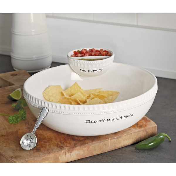 Silver Spoon Chip and DIP Potato Chip Bowl