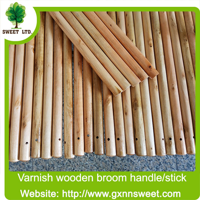 Painting Broom Handle for Cleaning Tools Wooden Mop Stick