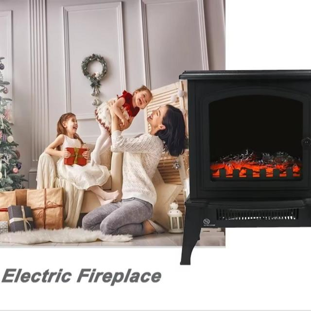 Чугунная печь-камин на дровах и пеллетах