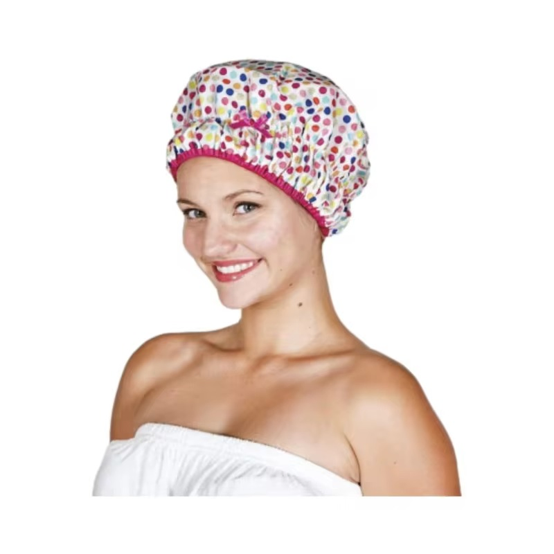 Promotional High Quality Waterproof Oversized Adjustable Elastic Band Durable Shower Caps