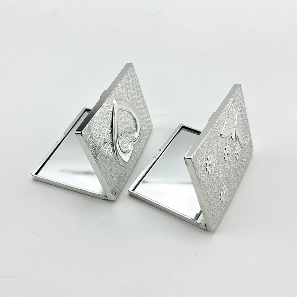 Custom Smooth Opening and Closing Reusable Portable Metal Compact Mirror