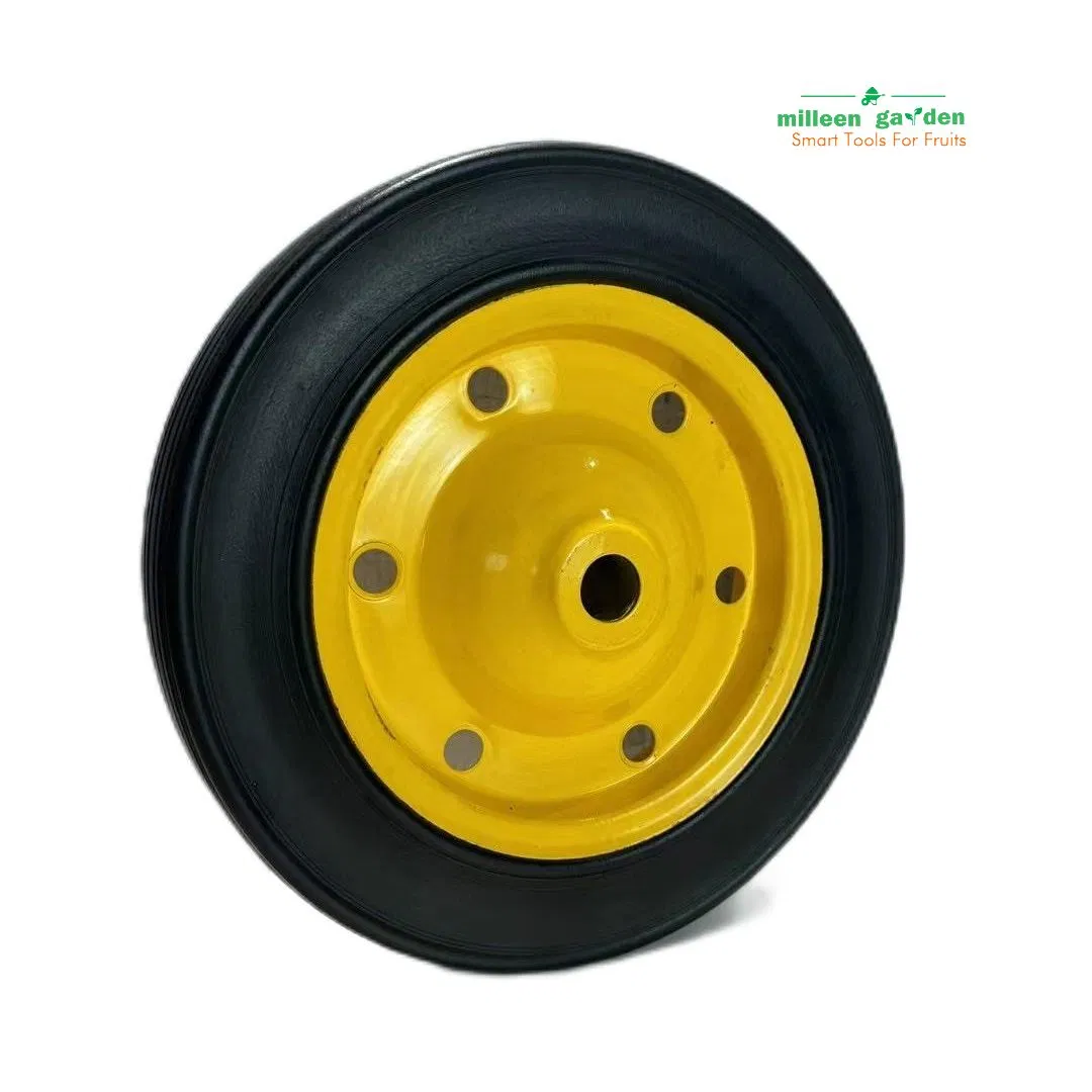 New Arrival 13 Inch Solid Rubber Dolly Cart Wheels Wheelbarrow Flat-Free Tire
