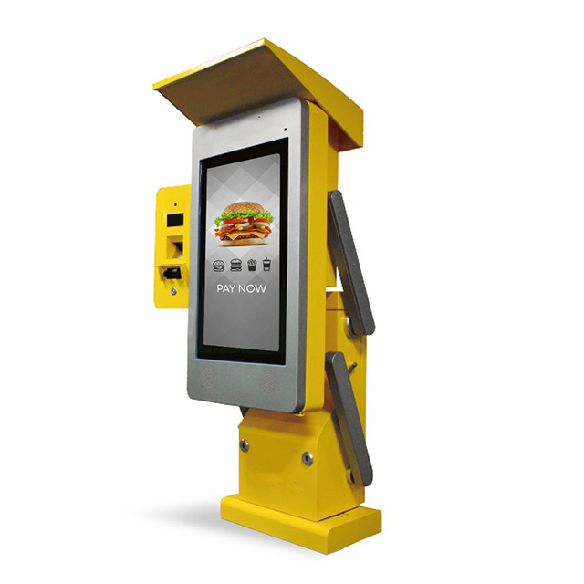 Fast Food Restaurant in One Touch Self Service Payment Ordering Kiosk