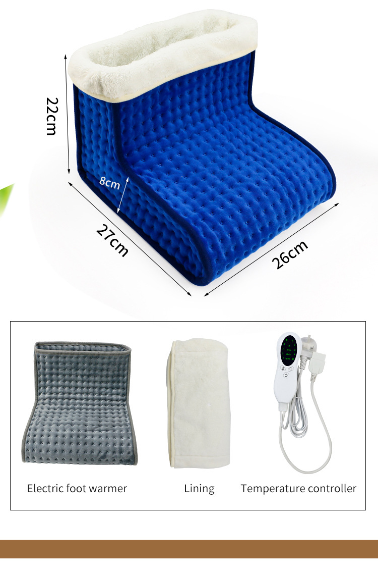 Fleece Electric Heated Foot Warmer Under Desk for Men and Women Heating Pad for Foot