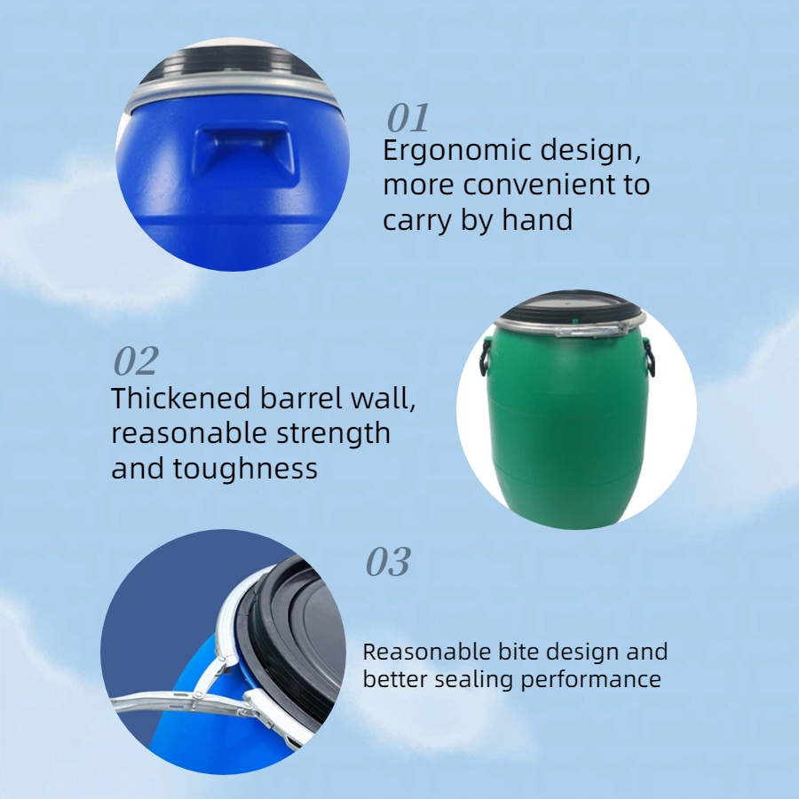 Flange Plastic Bucket 100L 150L for Fertilizer Mixing