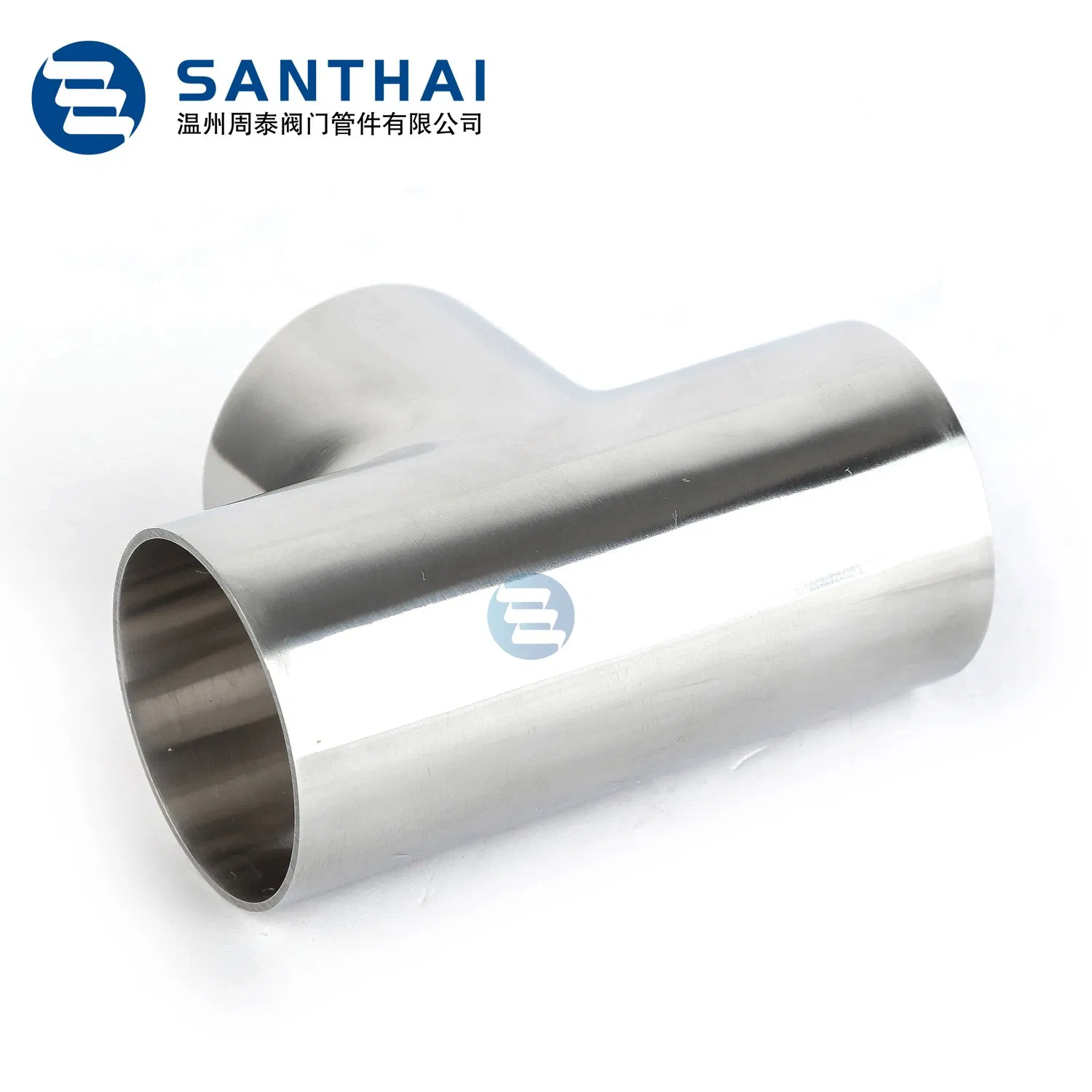 Santhai Customizable SS304/316L Internal and External Polishing Tee Junction Long Type