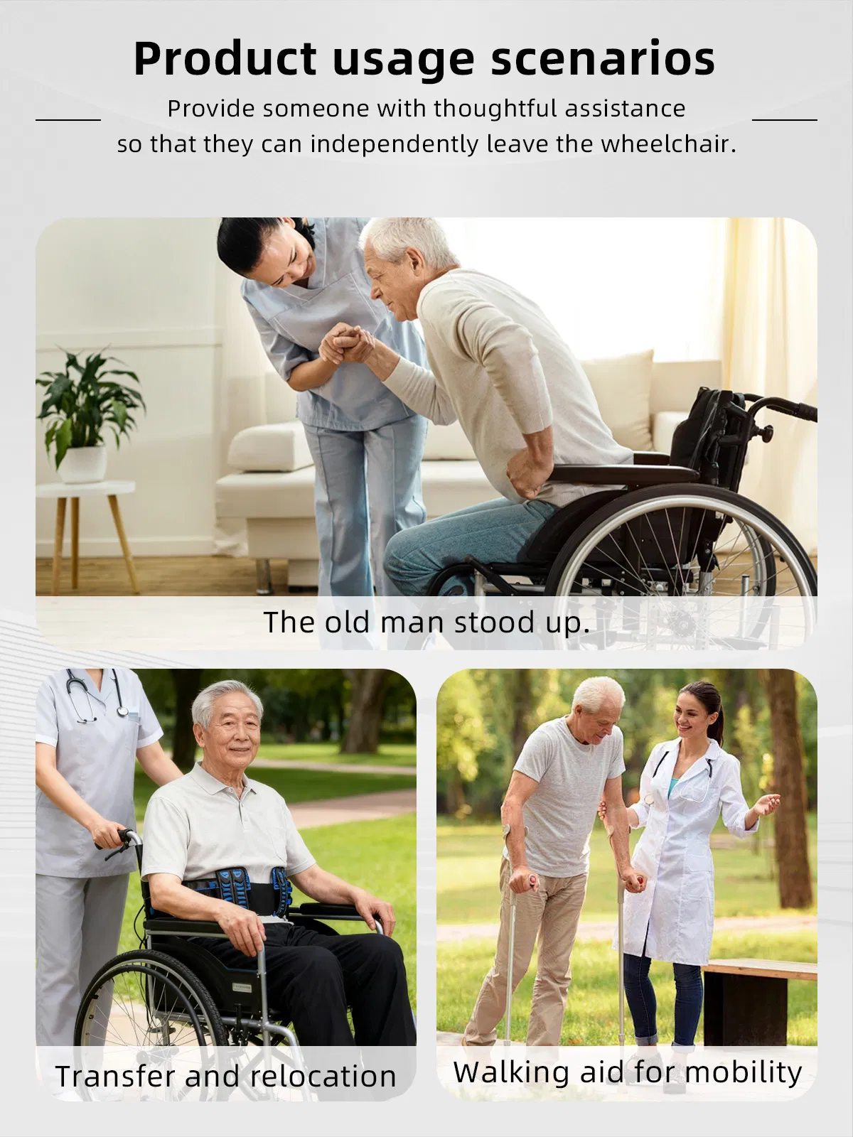 Waist Supporting Protector Lumbar Traction Belt for Elderly