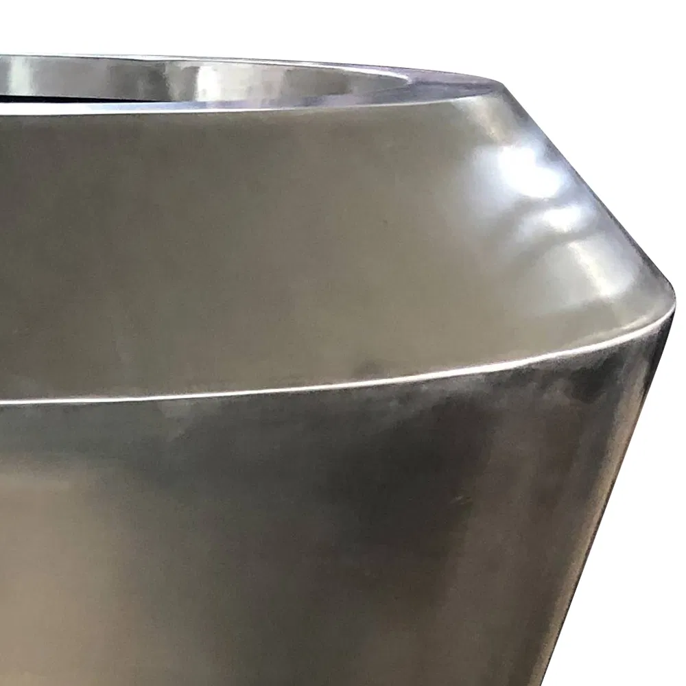 Металлический прямоугольный ящик для растений, черный