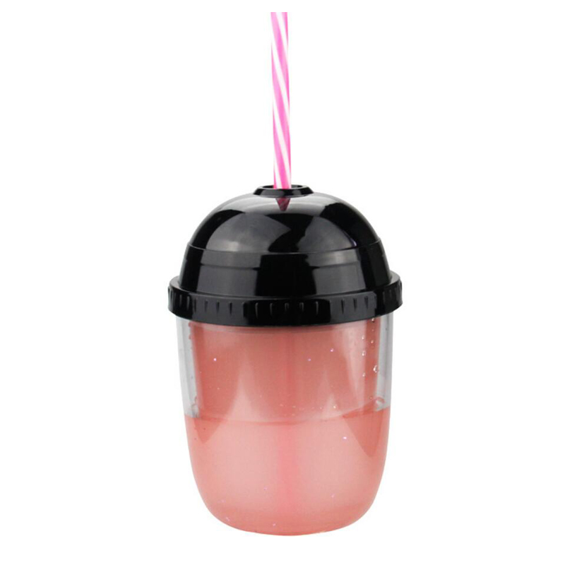 Детская пластиковая бутылка для воды с трубочкой 12 унций