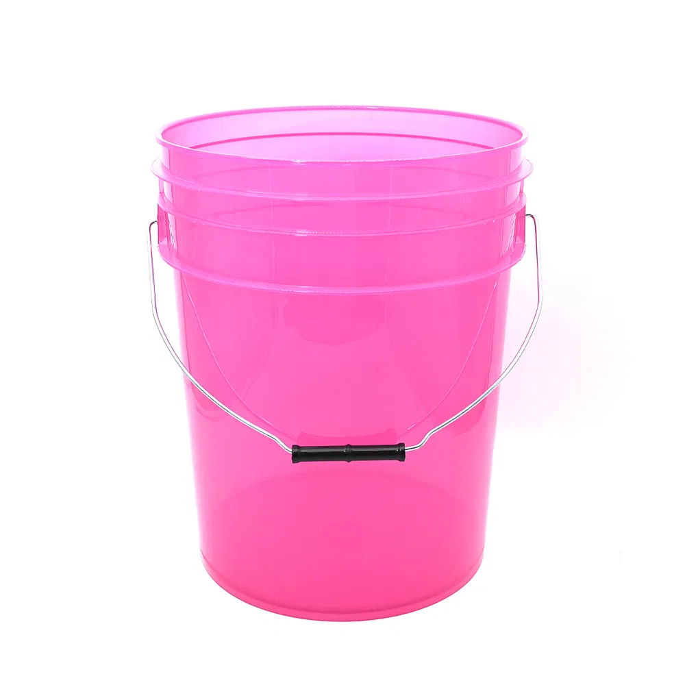 Clear Auto Cleaning Container 5 Gallon Detailing Car Wash Bucket with Detailing Tools Dirt Trap