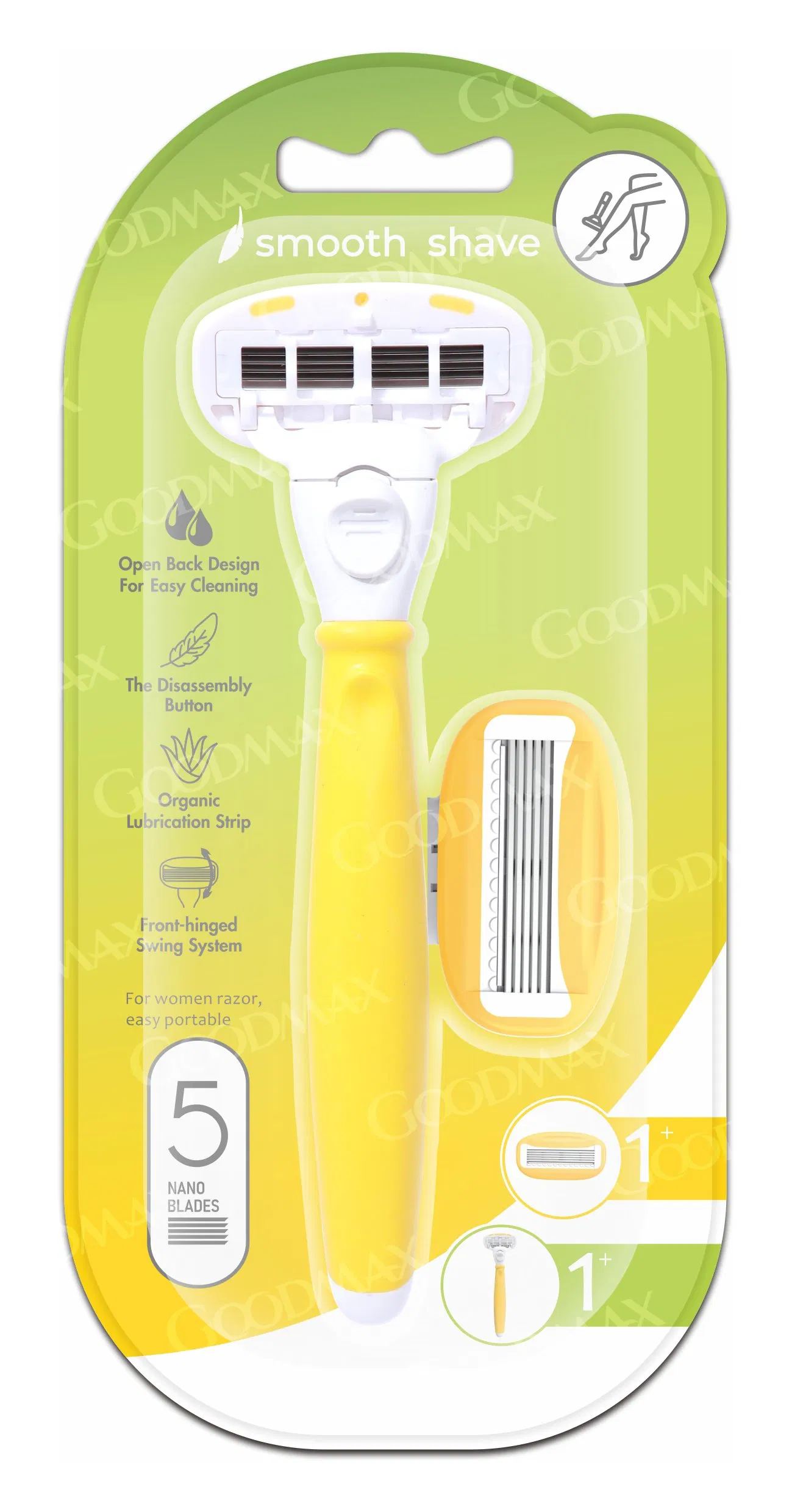 New Stainless-Steel Blade Razor Open Back Design