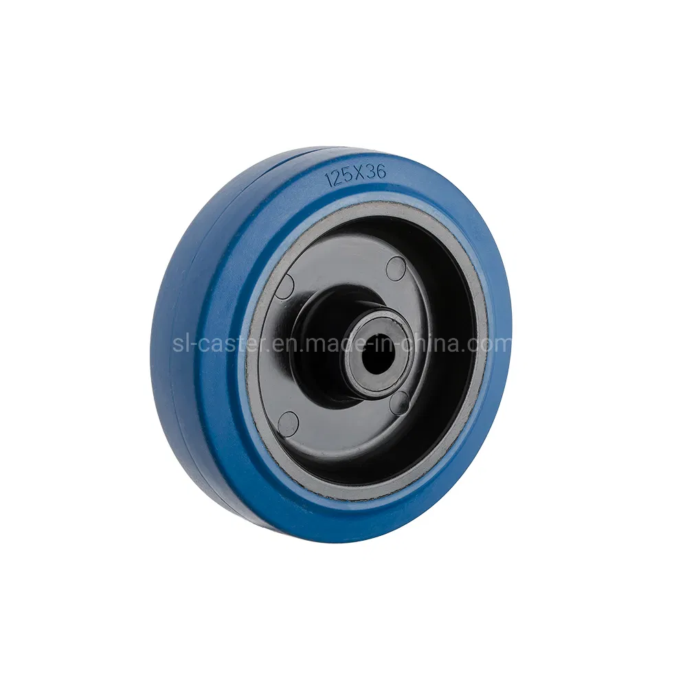 200mm Swivel Locking Elastic Rubber Heavy Duty Castor Wheel