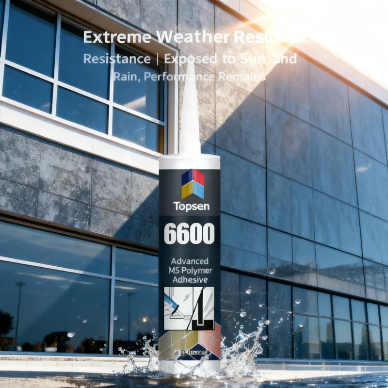 Topsen 6600 Weatherproof Ms Hybrid Polymer Adhesive UV Resistant, High Bond Strength for Outdoor & Indoor Sealing
