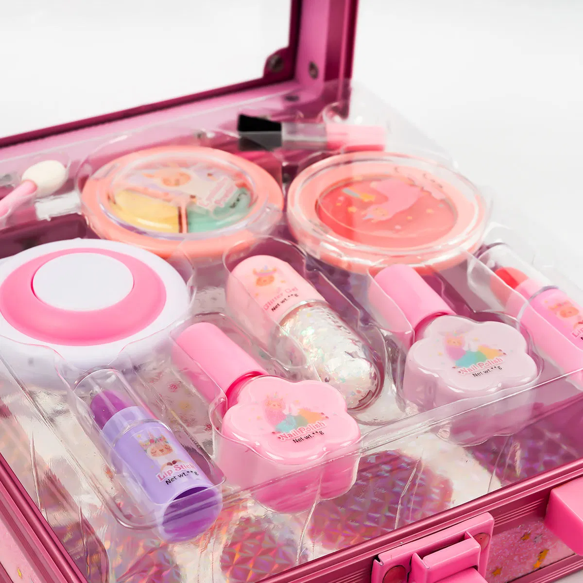 Premium Pink Children's Makeup Set with Safe, Washable Ingredients