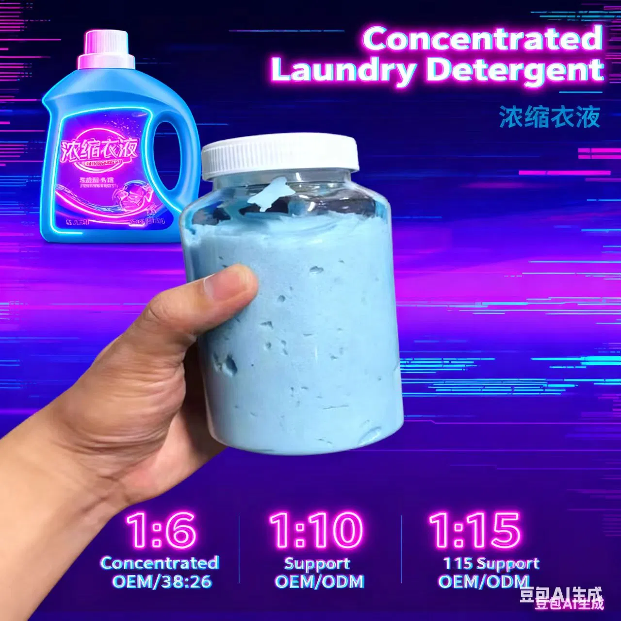 Concentrated Laundry Detergent Premium Concentrated Laundry Liquid Stain Remover 1: 15