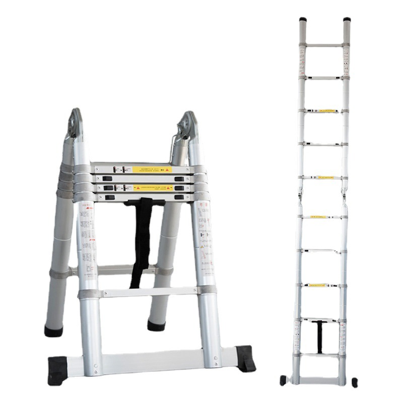 Factory Supply High Stability Lightweight Aluminum Telescopic Ladder for Versatile Applications with En131 Certified