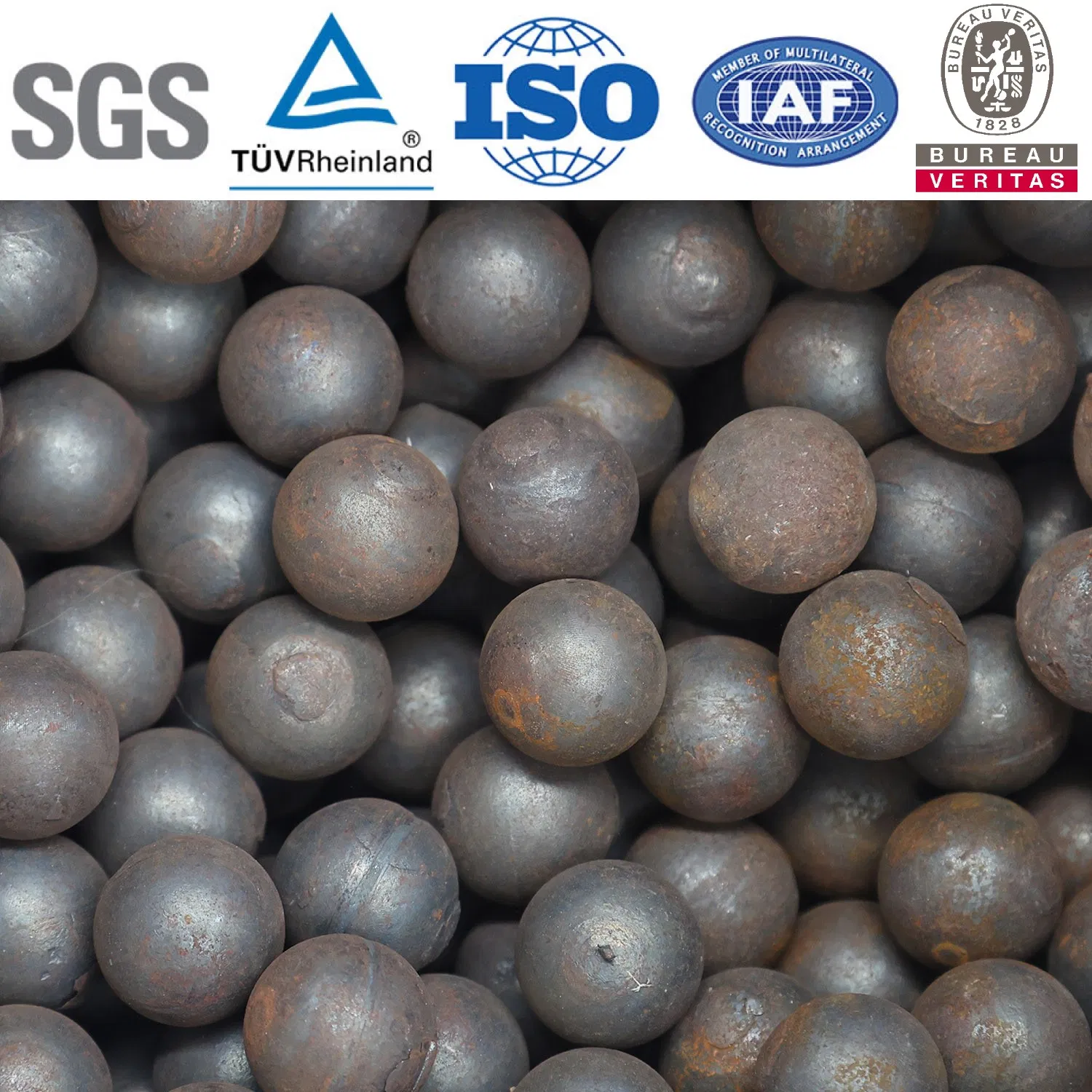 2 Inch 4 Inch 5 Inch High Carbon Forged Grinding Steel Ball B2 B3cast Grinding Ball Steel Ball Dry Wet Grinding for Gold Copper Iron Aluminium Zinc Lead Silicon
