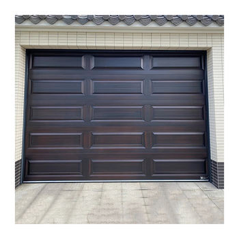 Customized Modern Design Steel Sliding Sectional Garage Door with Automatic Pedestrian Door and Finished Surface