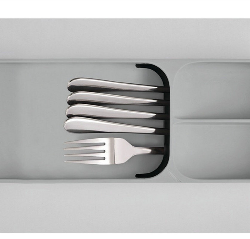 Heavy Duty Strong Grey 5 Slots Knives Cutlery Tray Organizer Holder Bl12450