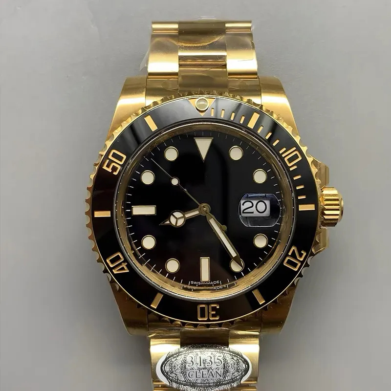 Super Watch, a 40mm All-Gold Black One From C Factory in a New Batch, Has a Dandong 3135 Movement Equipped.