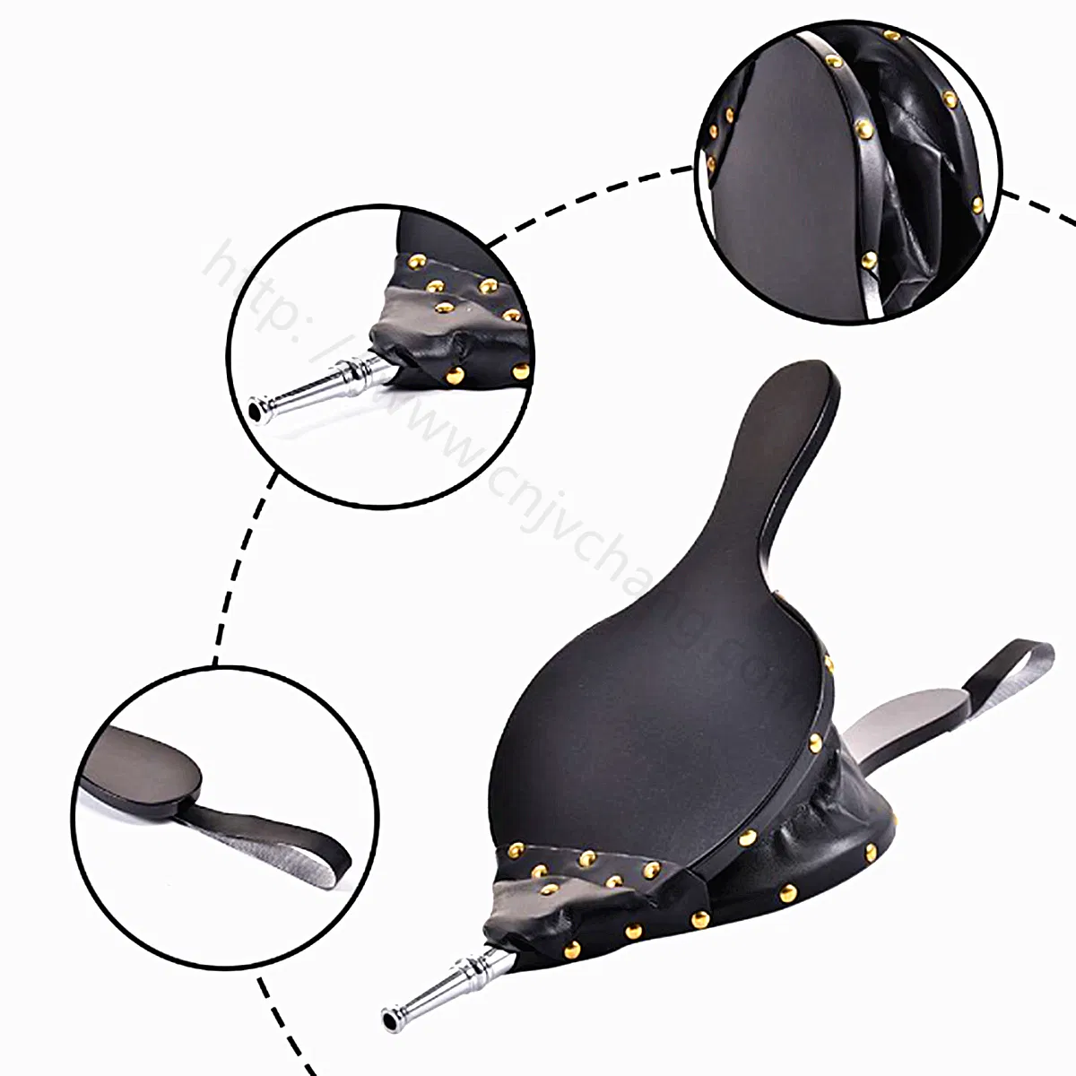 Wood Fireplace Bellows 16"X 7"Leather Fire Bellow with Hanging Strap Cast Nozzle Air Blower for Outdoor Cooking Camping BBQ