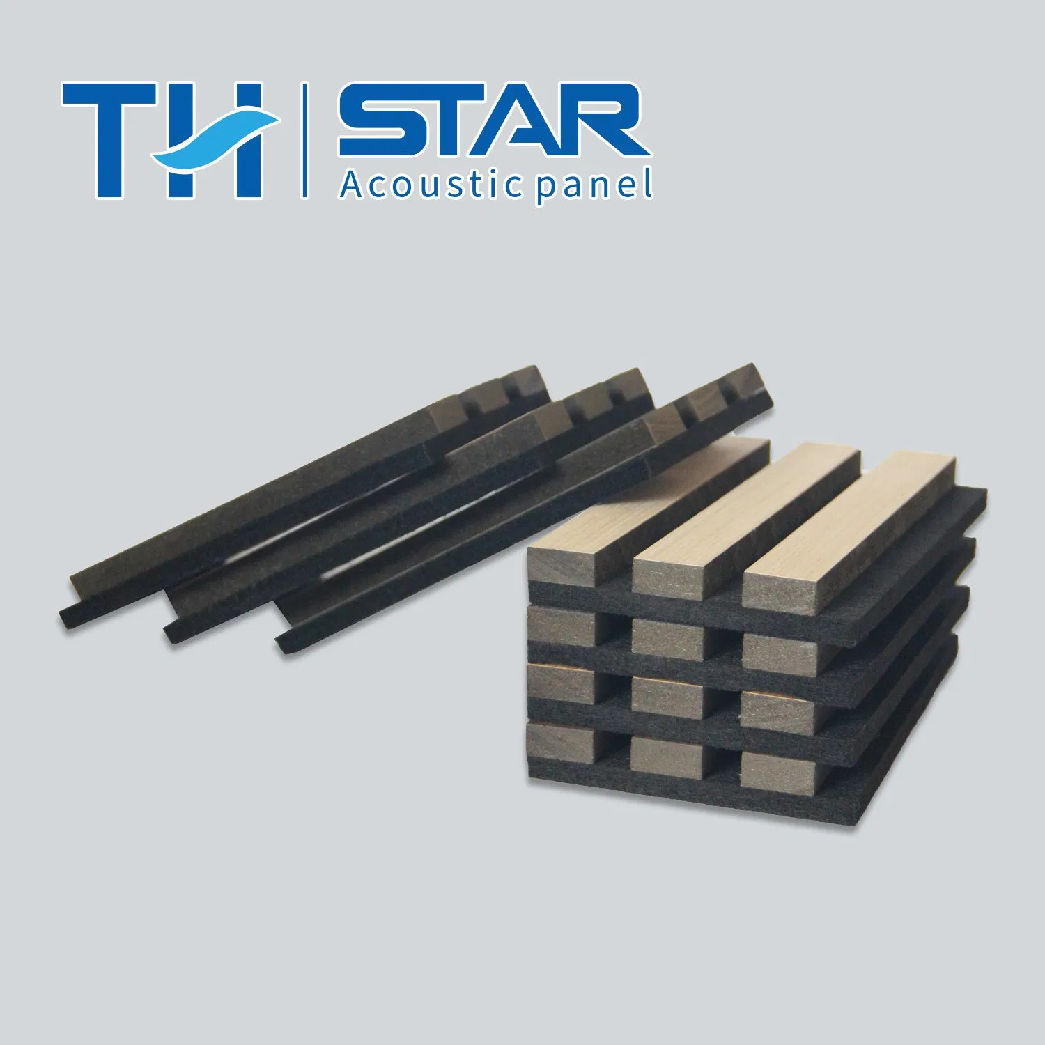 Akupanel Eco-Friendly Sound Absorption Slatted Wood Veneer MDF Wood Slat Acoustic Panels
