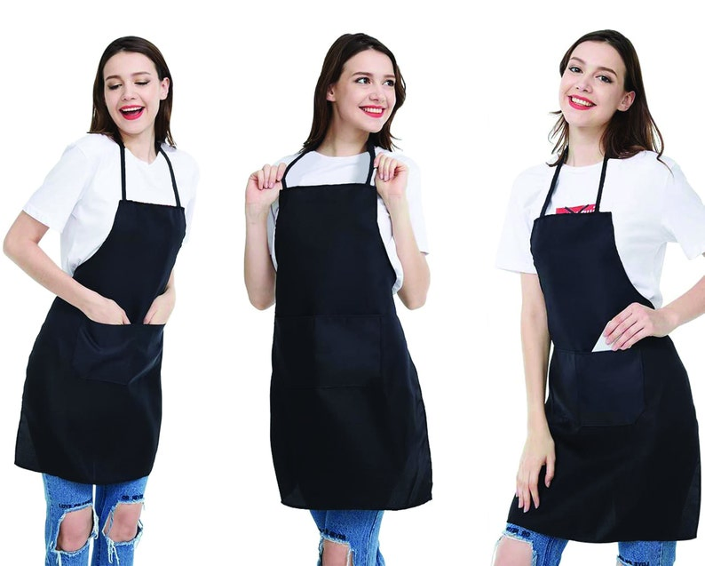 Factory Price Cotton Polyester Kitchen Cleaning Cooking Apron with Customized Logo Printing