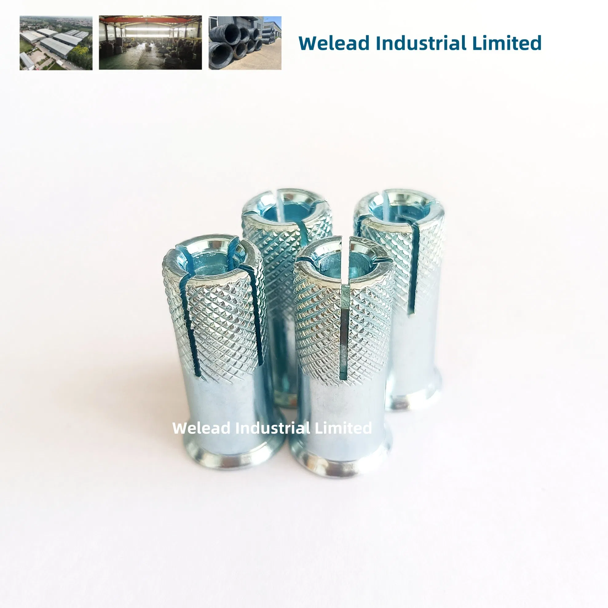 3/8" Flange Lipped Lipped Drop in Anchor Female Concrete Expansion Fastener Threaded Nut Collar Grip Anchor Bsw China Factory Exporter