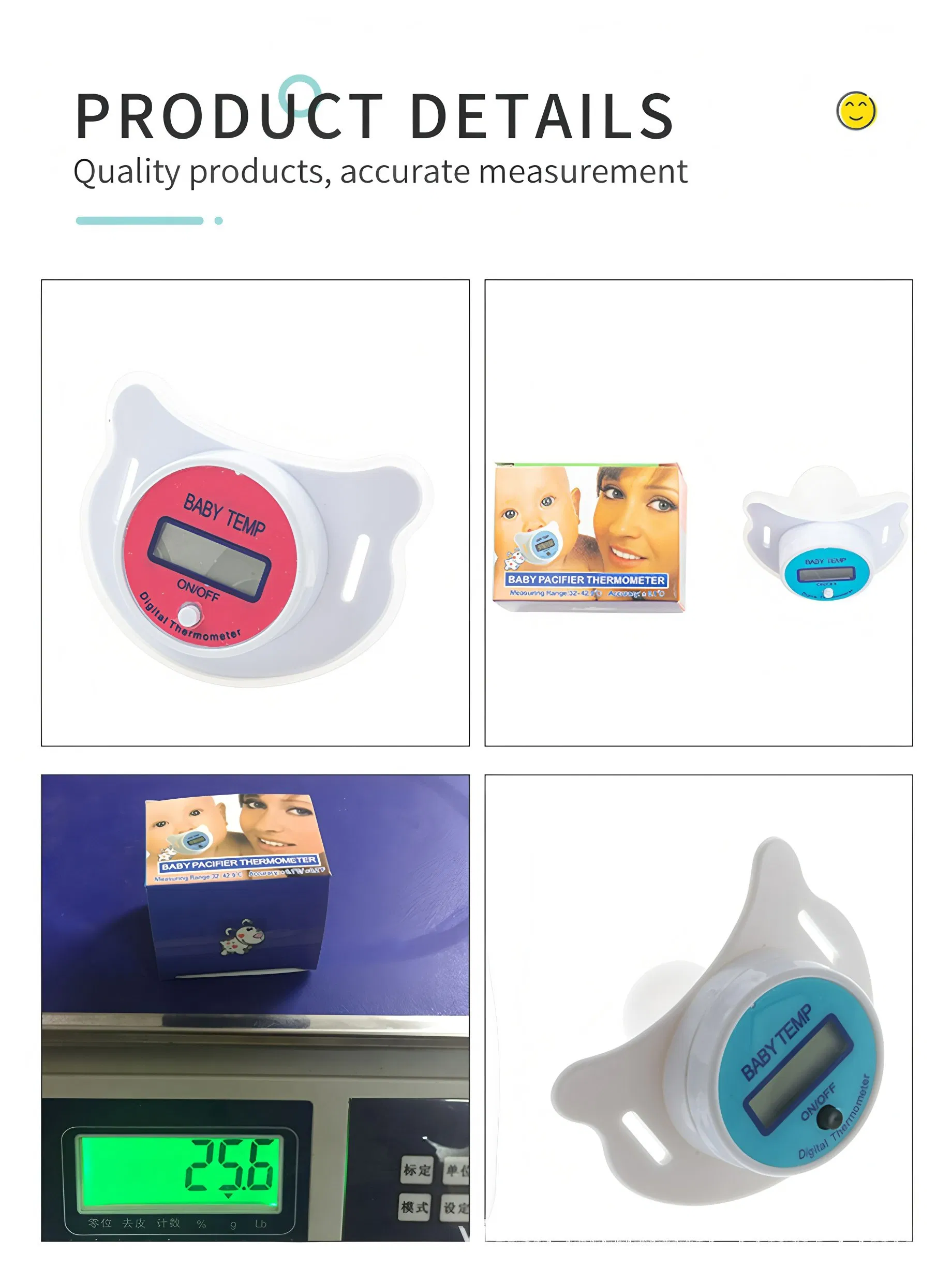 Hot Selling Baby Pacifier Thermometer Digital Medical Thermometer
