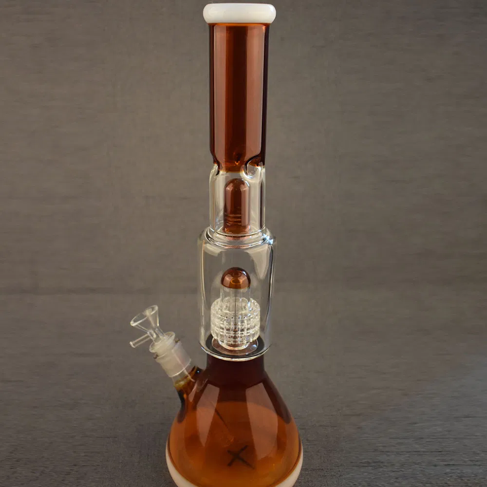 Wholesale Brosilicate Glass Smoking with Black Triple Layer /Triple Arm Straight Glass Water Pipe