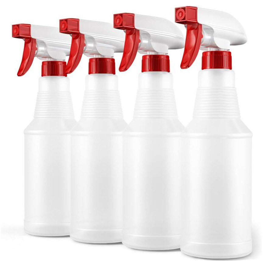 4 Pack Refillable Empty Spray Bottles for Cleaning Solutions