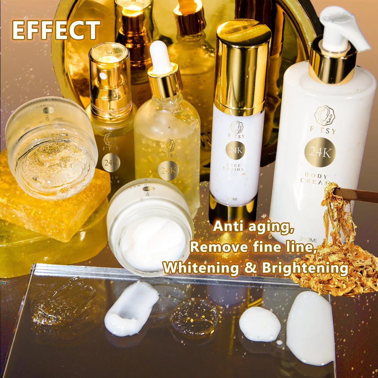 24K Gold Luxury Skin Care Set Facial Skin Care Kit for All Skin Types