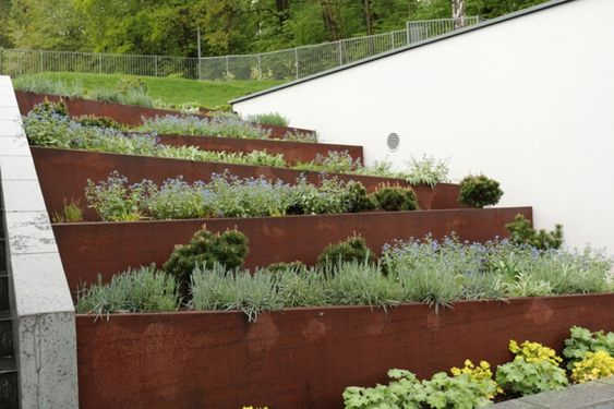Rustic Metal Garden Landscape Border Corten Steel Lawn Edging