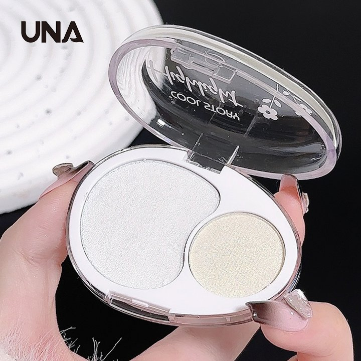 Pigment Private Label Vegan Glow 2 in 1 Contour Blusher Makeup Powder Cream 4 Colors Highlighter Palette