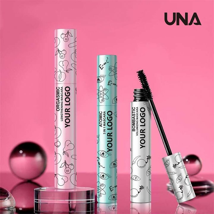 Custom Logo Mascara Tube Waterproof Volume Private Label Black Mascara Packaging Brushes Extension Eyelash Vegan Mascara