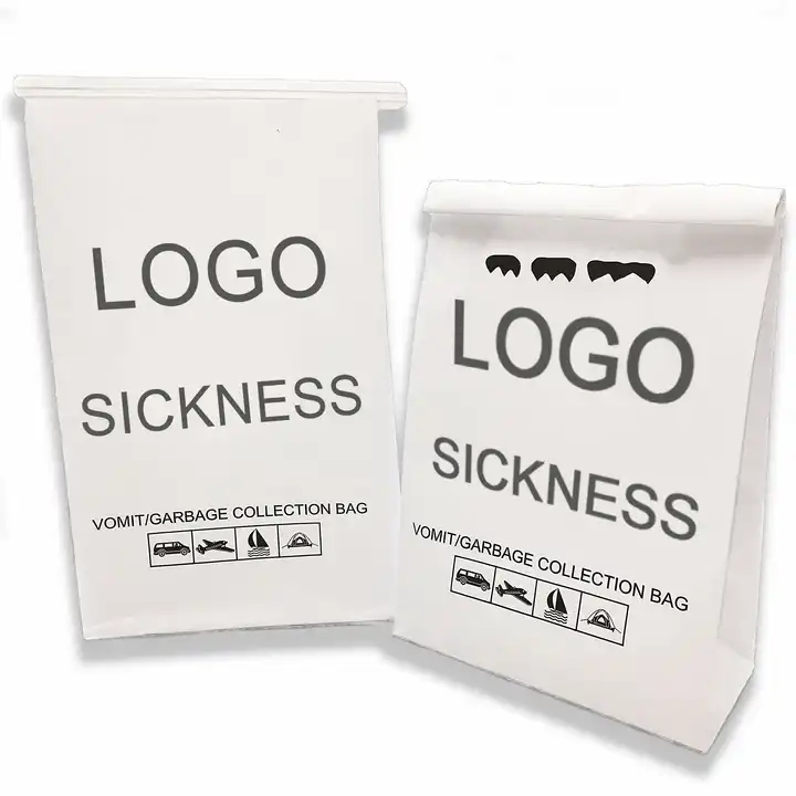 Wholesale Logo Printed Tin Tie Air Sickness Vomit Paper Bags